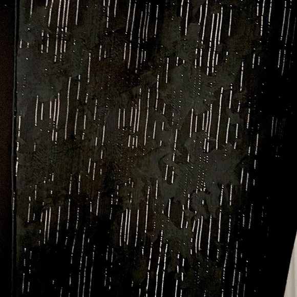 WHBM Black ponte pant with gold jacquard threading - Picture 2 of 8